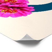 Zinnia Blume Monogramm Initial G Ihr Name Poster (Ecke)
