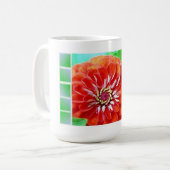 Zinnia Blume Tile Tasse (Vorderseite Links)