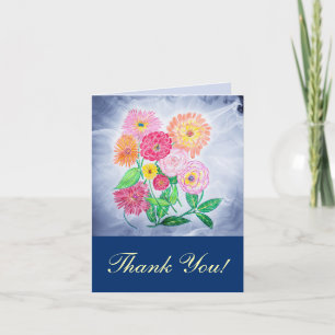 Zinnia Blume Vielen Dank Dankeskarte