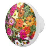 Zinnia Blumengarten Keramikknauf (Rechts)