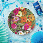 Zinnia Blumengarten Pappteller (Party)