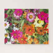 Zinnia Blumengarten Puzzle (Horizontal)