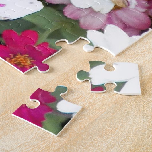 Zinnia Blumengarten Puzzle (Seite)
