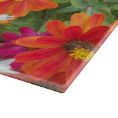 Zinnia Blumengarten Schneidebrett (Ecke)