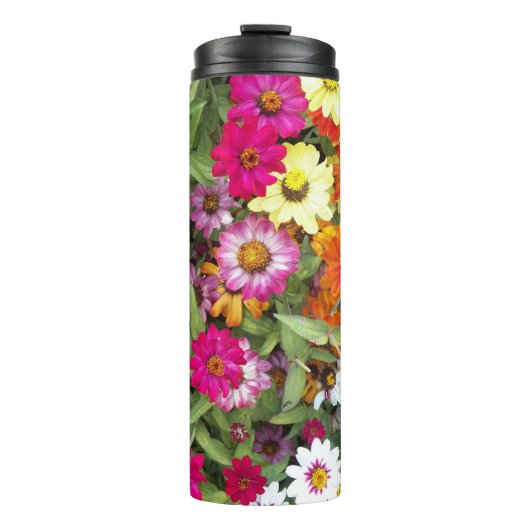 Zinnia Blumengarten Thermosbecher (Vorderseite)