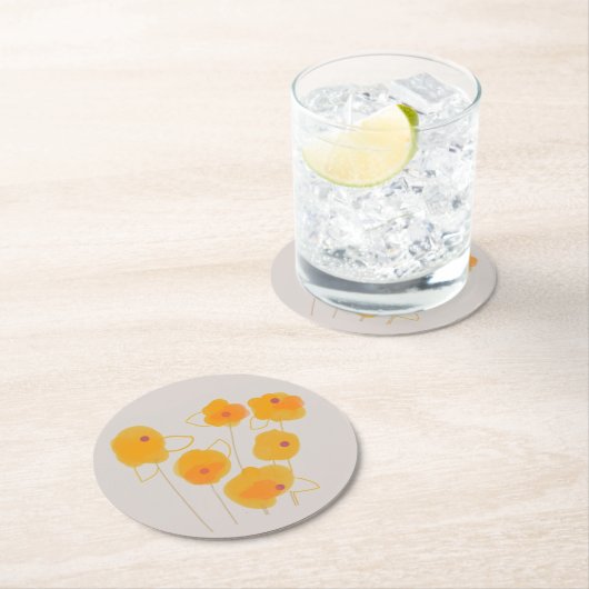 Zinnia Bouquet Design Paper Untersetzer (Vor Ort)