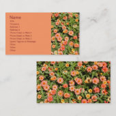 Zinnia Business Card Visitenkarte (Vorne/Hinten)