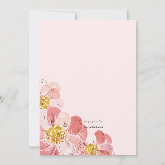 Zinnia-Cluster Einladung (Rückseite)