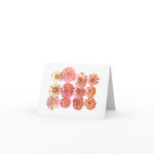 Zinnia Collage geklappt Dankeschön Karte