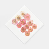 Zinnia Collage Paper Napkin Serviette (Ecke)