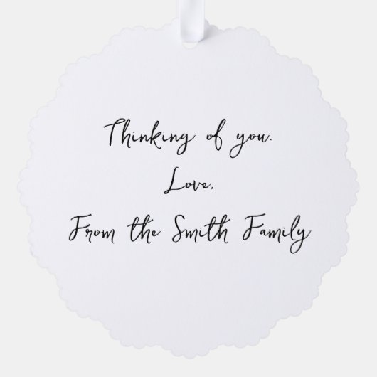 Zinnia Collage Paper Ornament Card (Rückseite)