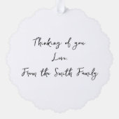 Zinnia Collage Paper Ornament Card Karte (Rückseite)