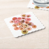 Zinnia Collage Paper Untersetzer (angewinkelt)