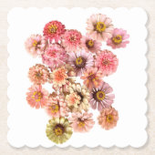 Zinnia Collage Paper Untersetzer (Vorderseite)