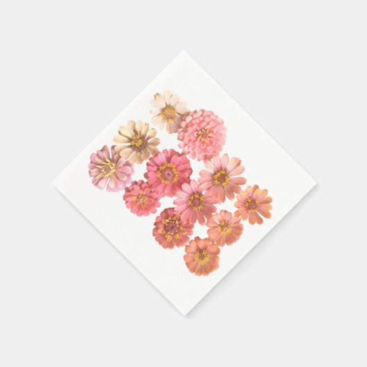 Zinnia Collage Serviette (Ecke)