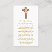 Zinnia Cross Memorial Photo Funeral Prayer Card Visitenkarte (Rückseite)