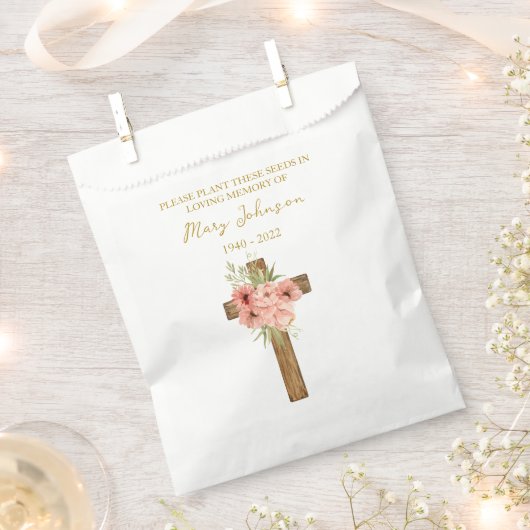 Zinnia-Cross-Samenpackung Trauerfeier-Geschenkbeut Geschenktütchen (Ausgeschnitten)