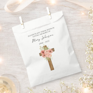 Zinnia-Cross-Samenpackung Trauerfeier-Geschenkbeut Geschenktütchen