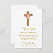 Zinnia Cross Sympathy Thank You Card Dankeskarte (Vorne/Hinten)