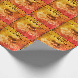 Zinnia-Daisy-Blume Vintage personalisiert Geschenkpapier