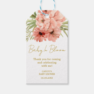 Zinnia Dankeschön Baby Shower Geschenkanhänger