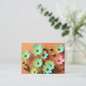 Zinnia Elegans Blume Begleitkarte (Stehend Vorderseite)
