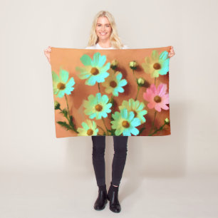 Zinnia Elegans Blume Fleecedecke