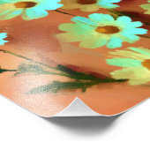 Zinnia Elegans Blume Fotodruck (Ecke)