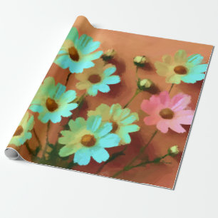 Zinnia Elegans Blume Geschenkpapier