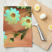 Zinnia Elegans Blume Geschirrtuch (Viertel Falte)