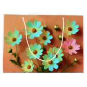 Zinnia Elegans Blume Große Geschenktüte (Rückseite)