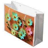 Zinnia Elegans Blume Große Geschenktüte (Vorderseite Schrägansicht)