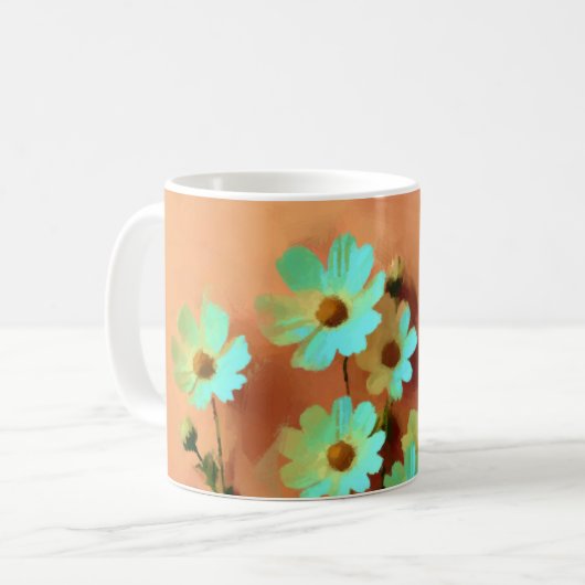 Zinnia Elegans Blume Kaffeetasse (Vorderseite Links)