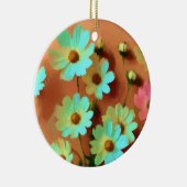 Zinnia Elegans Blume Keramik Ornament (Rechts)