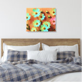 Zinnia Elegans Blume Leinwanddruck (Insitu (Schlafzimmer))