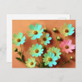 Zinnia Elegans Blume Postkarte (Vorne/Hinten)