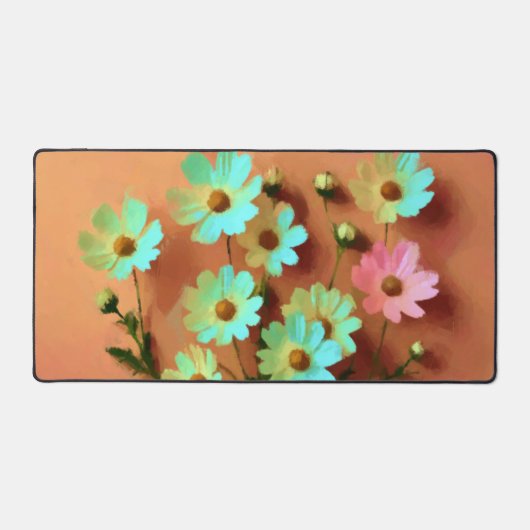 Zinnia Elegans Blume Schreibtischunterlage (Vorderseite)