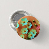 Zinnia Elegans Florals Button (Vorne & Hinten)