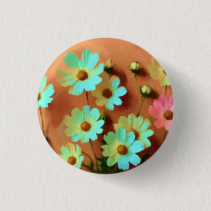 Zinnia Elegans Florals Button
