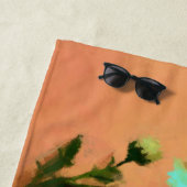 Zinnia Elegans Vibrannt Botanisch Strandtuch (Beispiel)