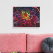 Zinnia Fantasy Abstrakte Blume Art Leinwanddruck (Insitu (Wohnzimmer))