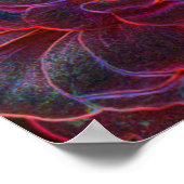 Zinnia Fantasy Abstrakte Blume Art Poster (Ecke)