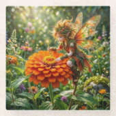Zinnia Fee Glasuntersetzer (Vorderseite)