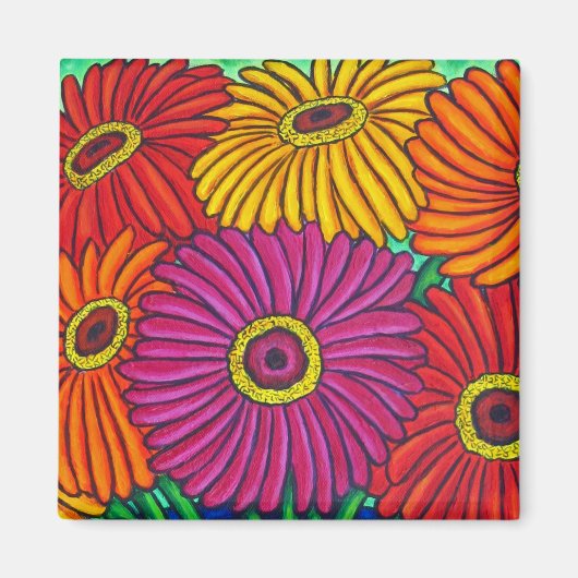 Zinnia Fiesta Colorful Magnet (Vorne)