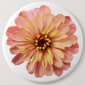 Zinnia Floral Blume Naturfotografie Button (Vorderseite)