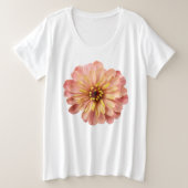 Zinnia Floral Blume Naturfotografie Große Größe T-Shirt (Design vorne)