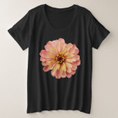 Zinnia Floral Blume Naturfotografie Große Größe T-Shirt (Design vorne)
