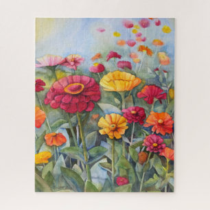 Zinnia Garden (520 Piece Puzzle, 16x20) Puzzle