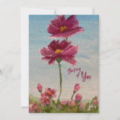 Zinnia garden Notecard Dankeskarte (Vorderseite)