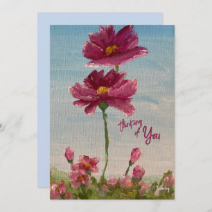 Zinnia garden Notecard Dankeskarte